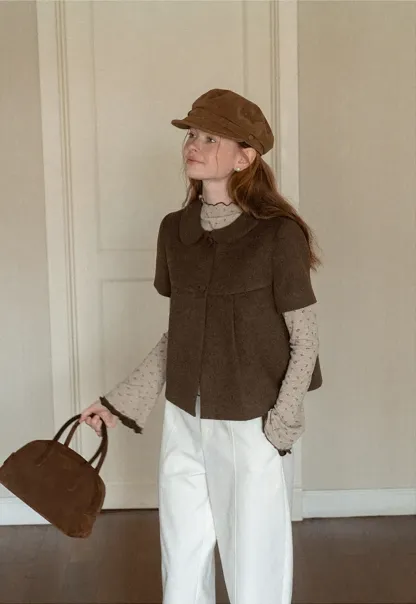 Peter Pan Collar Cropped Short Jacket