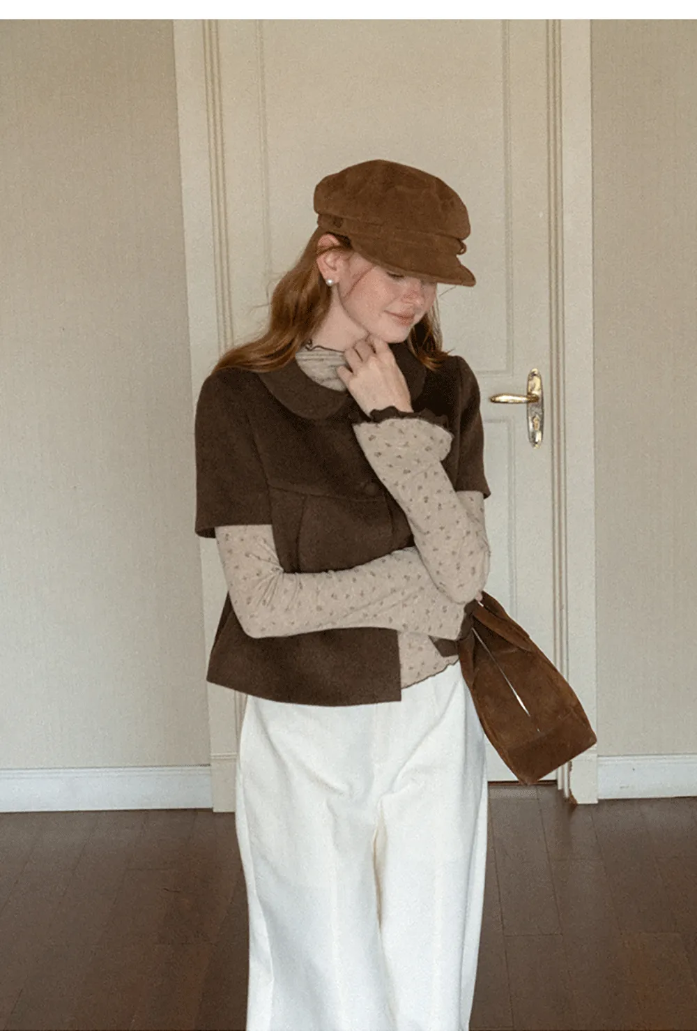 Peter Pan Collar Cropped Short Jacket