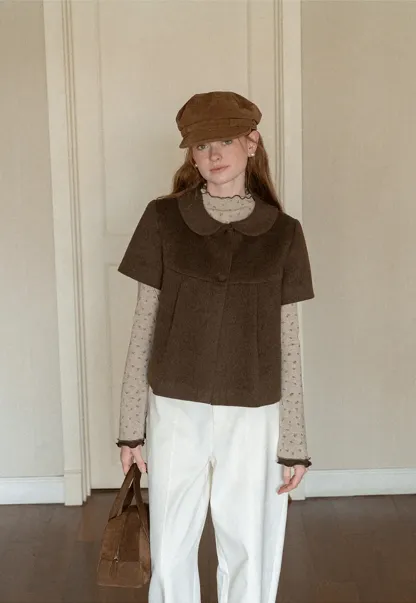 Peter Pan Collar Cropped Short Jacket