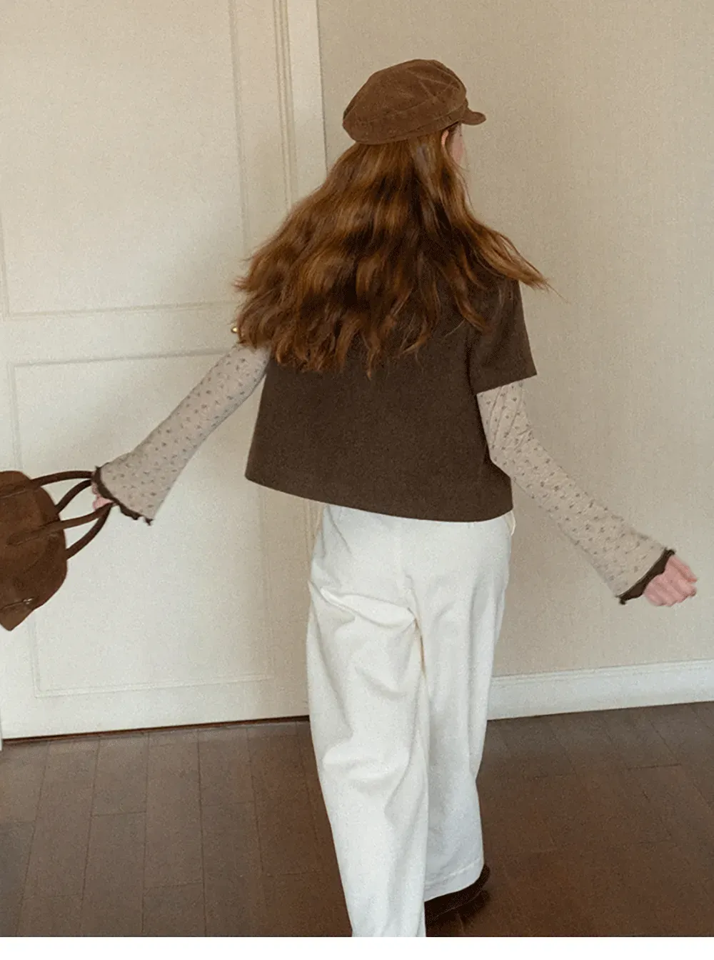 Peter Pan Collar Cropped Short Jacket