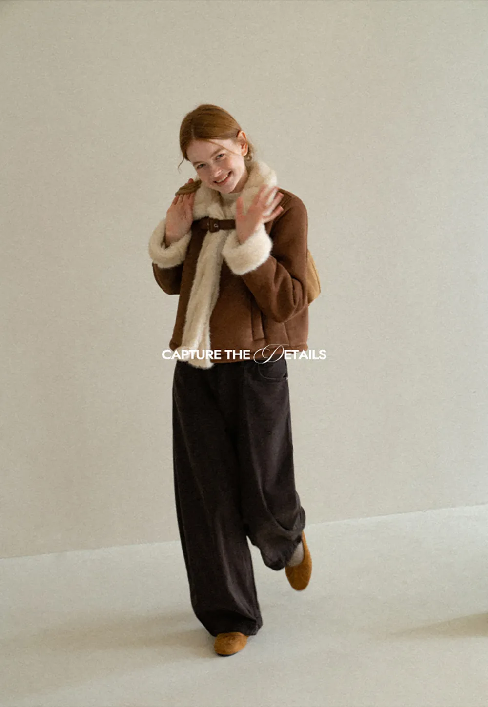 Faux Fur Trimmed Collar and Cuffs Short Jacket