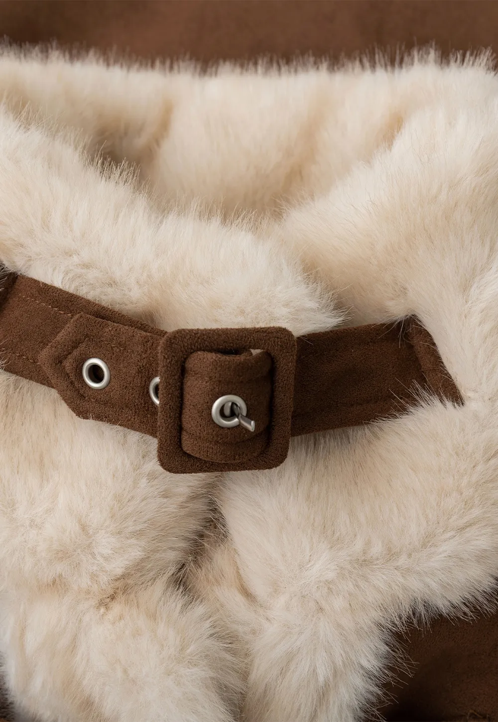 Faux Fur Trimmed Collar and Cuffs Short Jacket