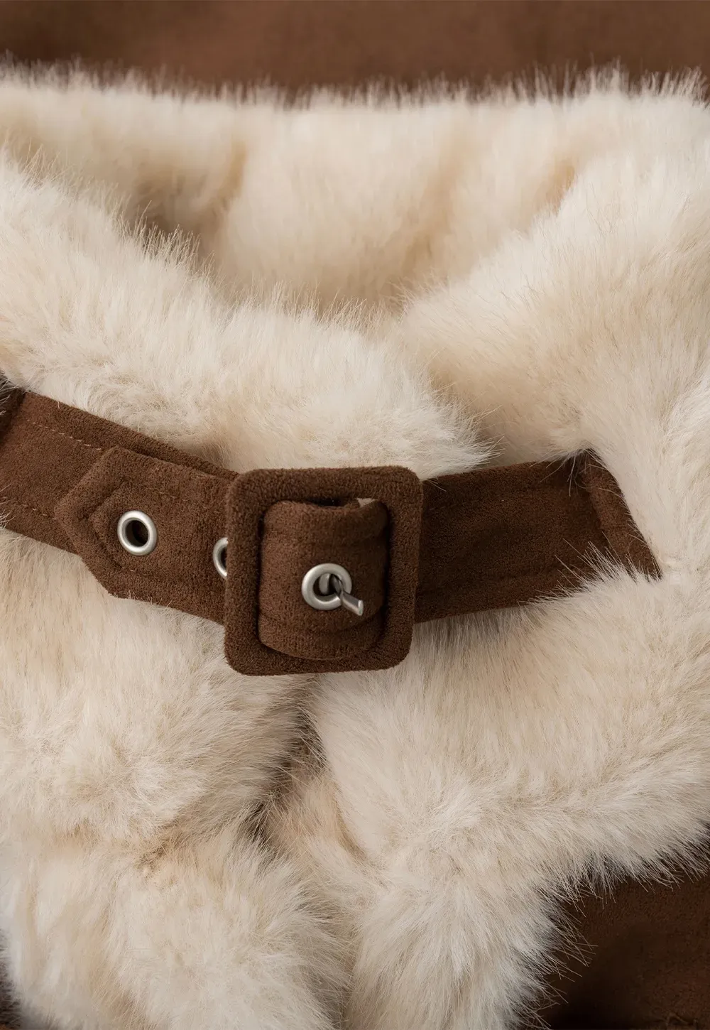 Faux Fur Trimmed Collar and Cuffs Short Jacket