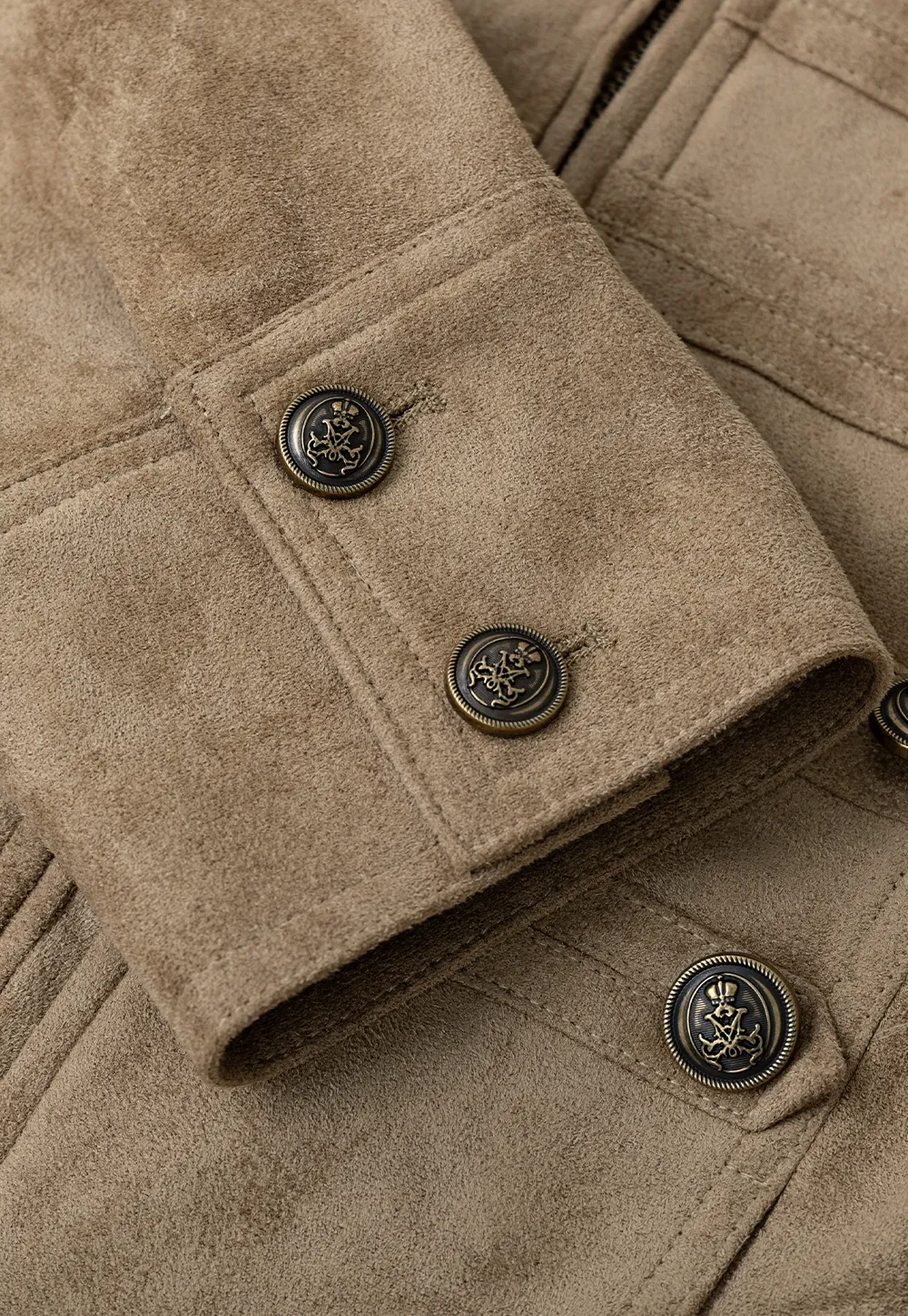 Military Style Double Breasted Short Jacket