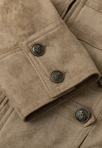 Military Style Double Breasted Short Jacket