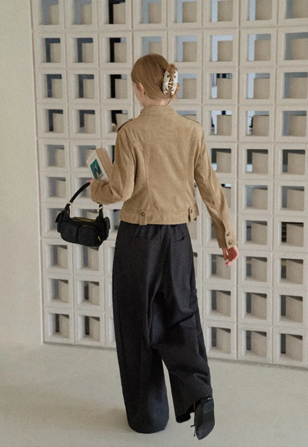 Military Style Double Breasted Short Jacket