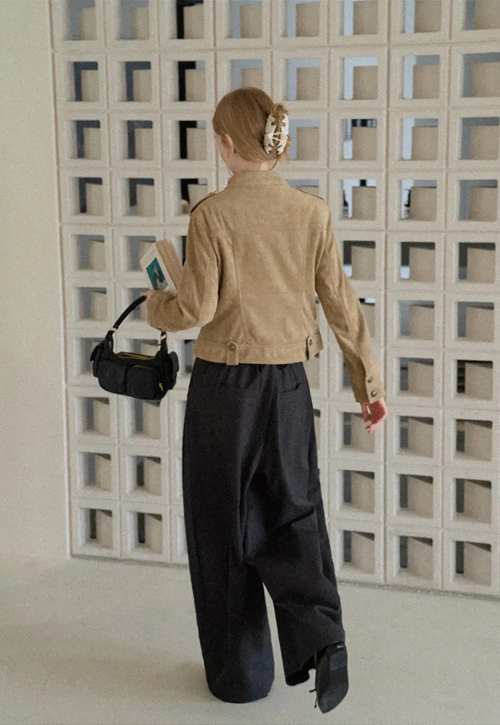 Military Style Double Breasted Short Jacket
