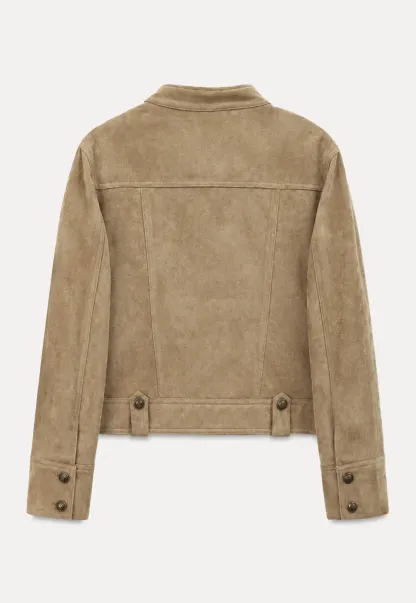 Military Style Double Breasted Short Jacket