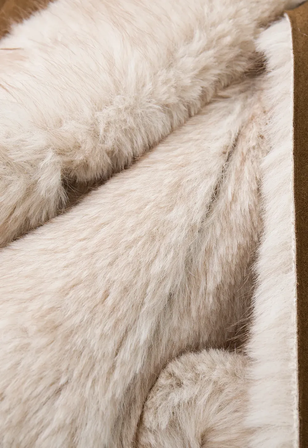 Shearling Trim Collar and Cuffs Short Jacket
