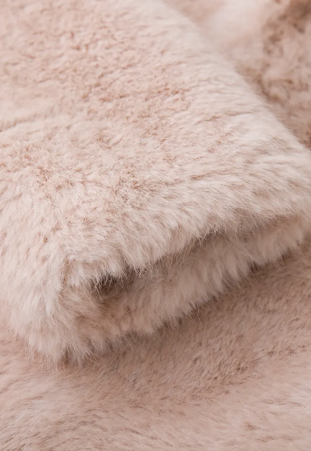 Faux Fur Turtleneck Cropped Short Jacket