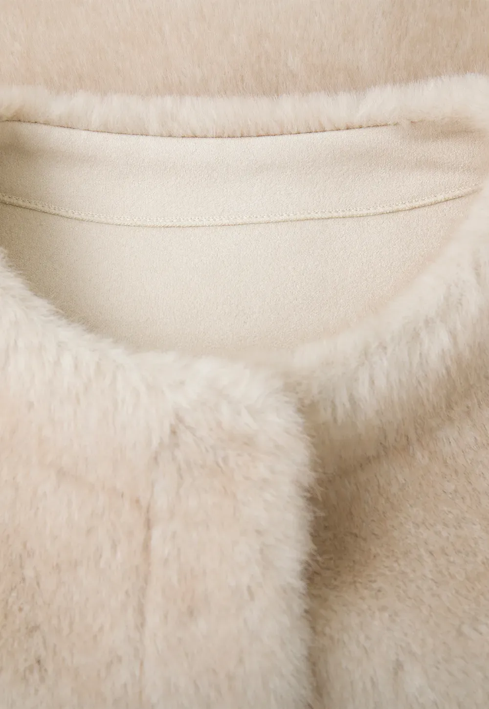 Faux Fur Collar Oversized Short Jacket