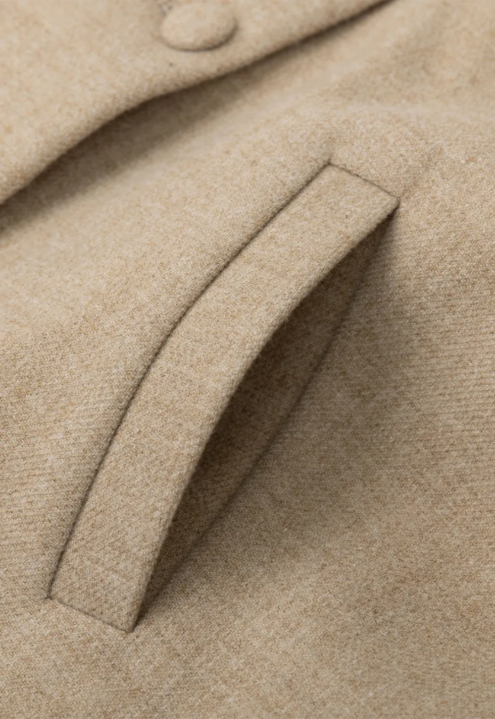Textured Collar Double Breasted Short Jacket