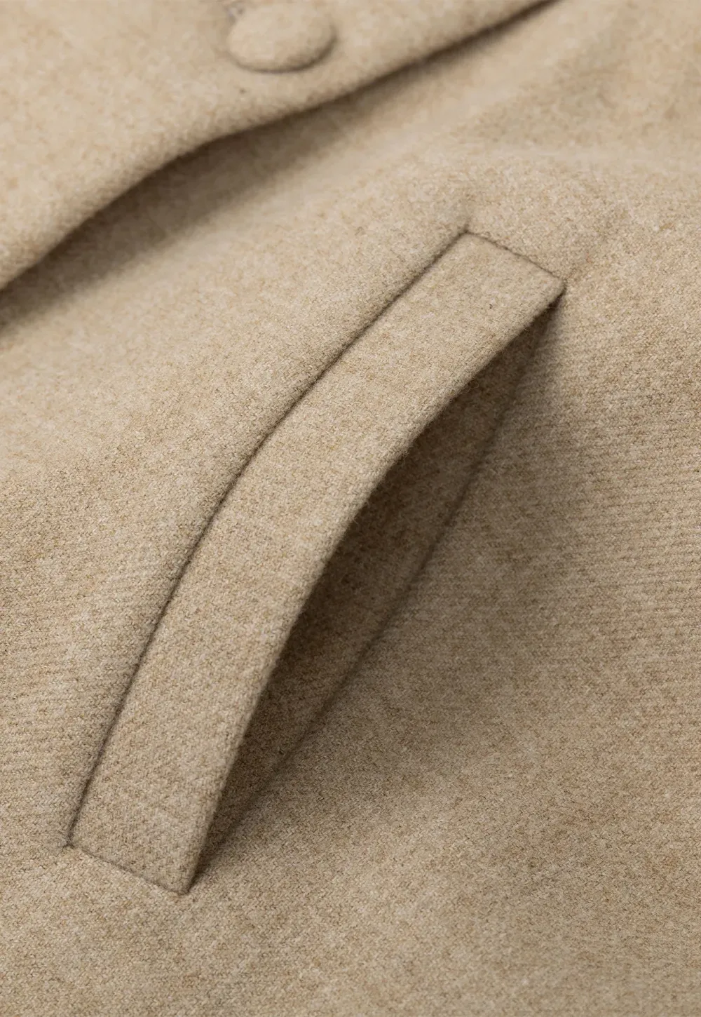 Textured Collar Double Breasted Short Jacket