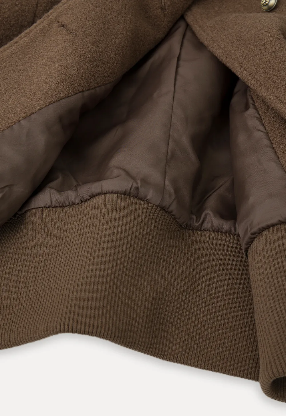 High Collar Button Front Cropped Short Jacket