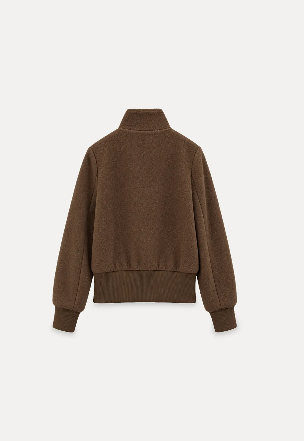 High Collar Button Front Cropped Short Jacket