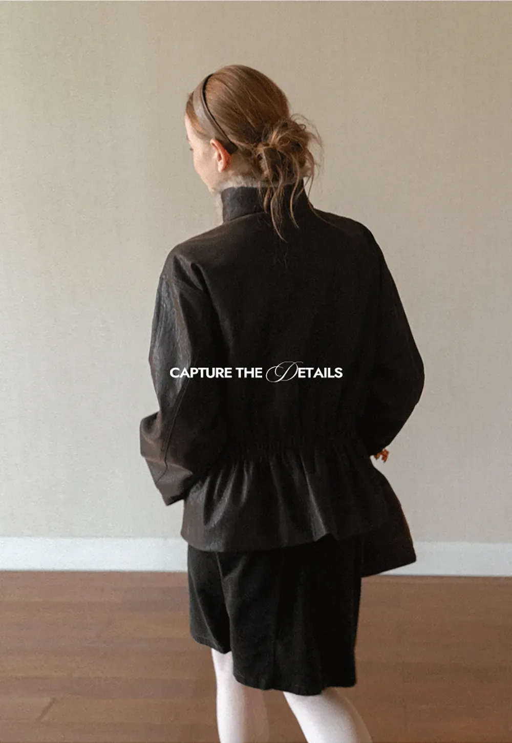 Faux Fur Collar Belted Short Jacket