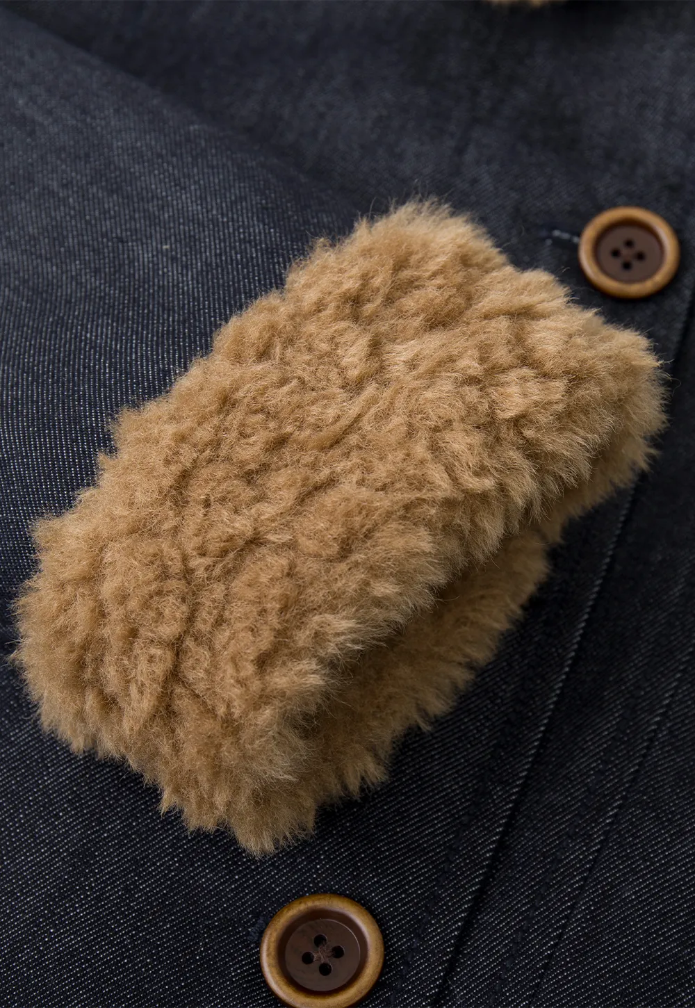 Faux Fur Trimmed Stand Collar Button Front Short Jacket