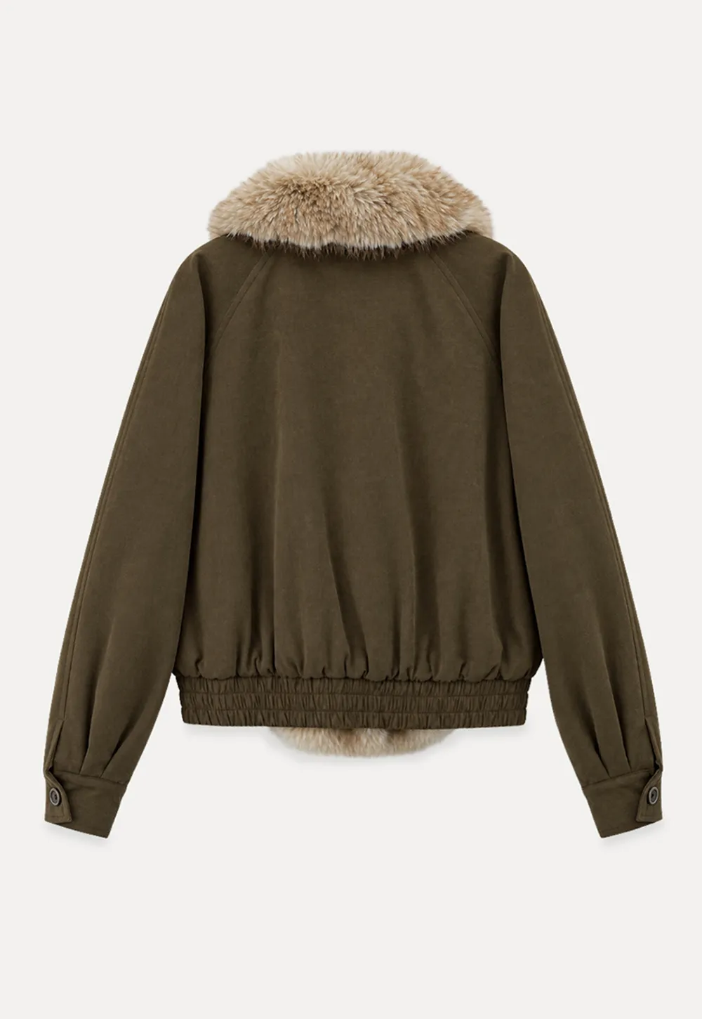 Faux Fur Trimmed Collar and Hem Short Jacket