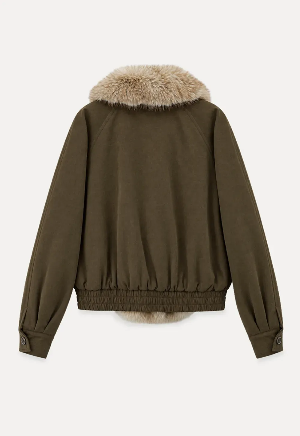 Faux Fur Trimmed Collar and Hem Short Jacket