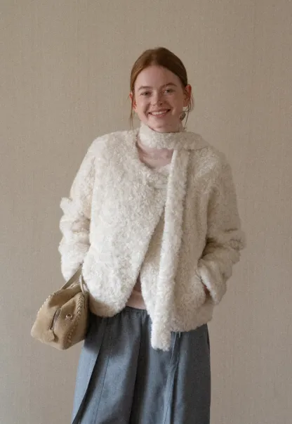 Textured Bouclé Cropped Short Jacket