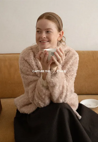 Textured Bouclé Cropped Short Jacket