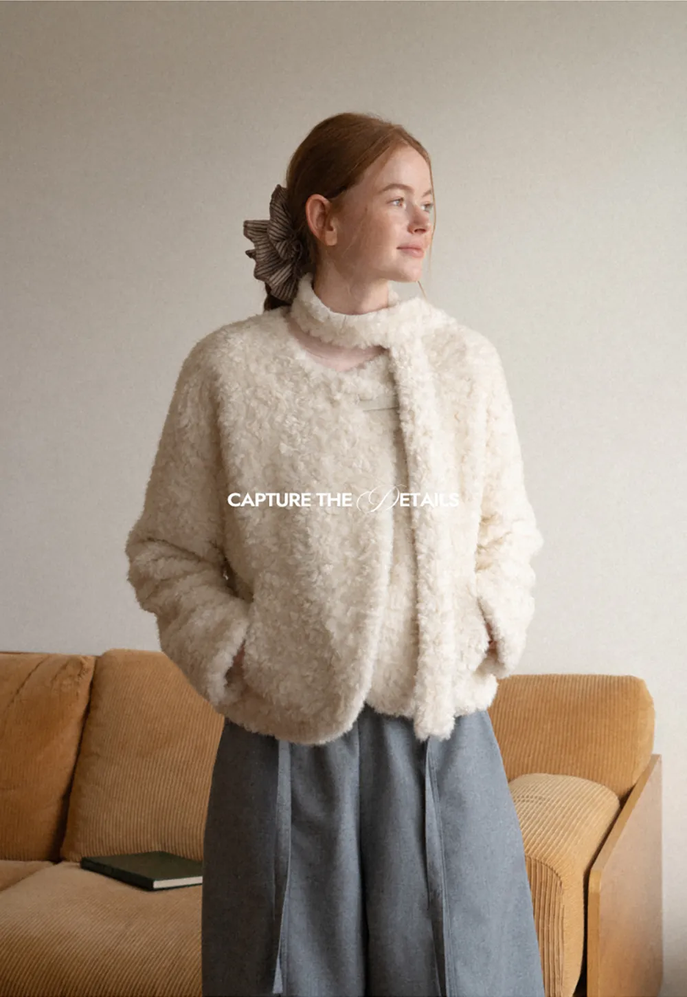 Textured Bouclé Cropped Short Jacket