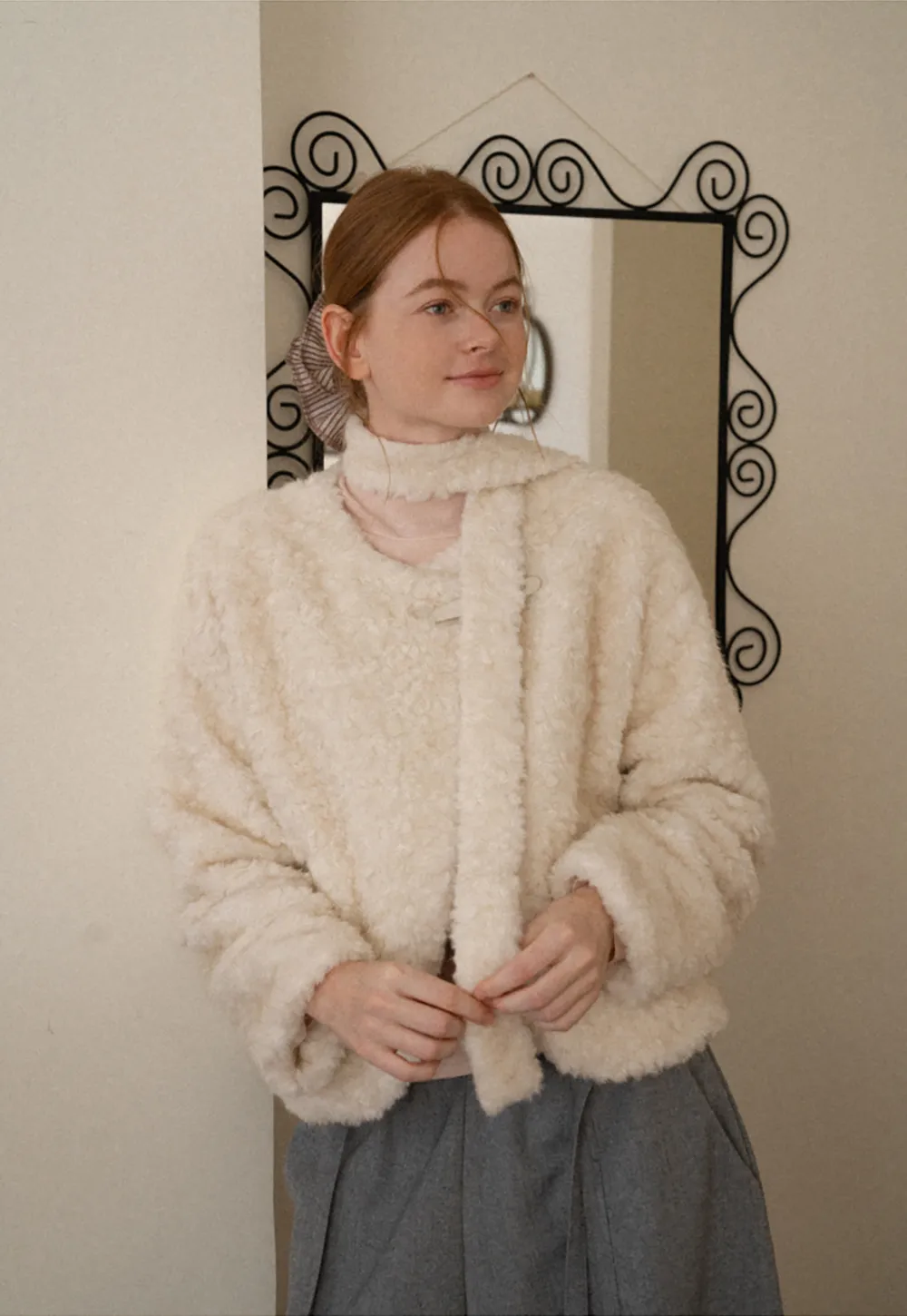 Textured Bouclé Cropped Short Jacket