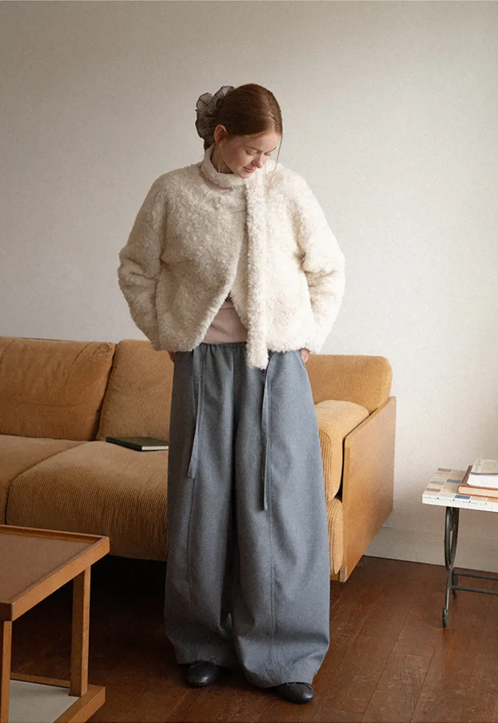 Textured Bouclé Cropped Short Jacket