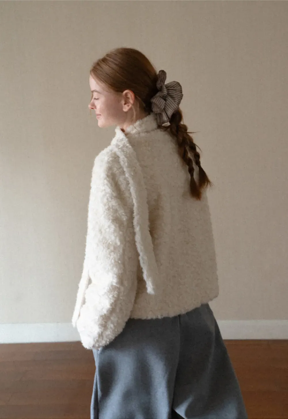 Textured Bouclé Cropped Short Jacket