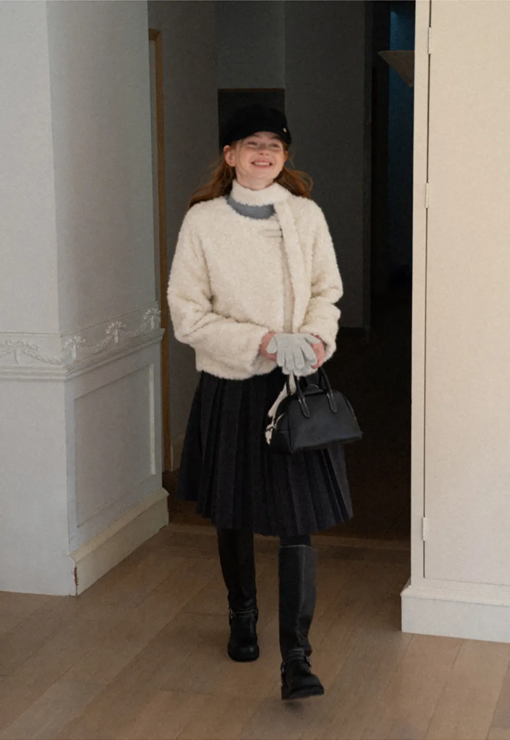 Textured Bouclé Cropped Short Jacket