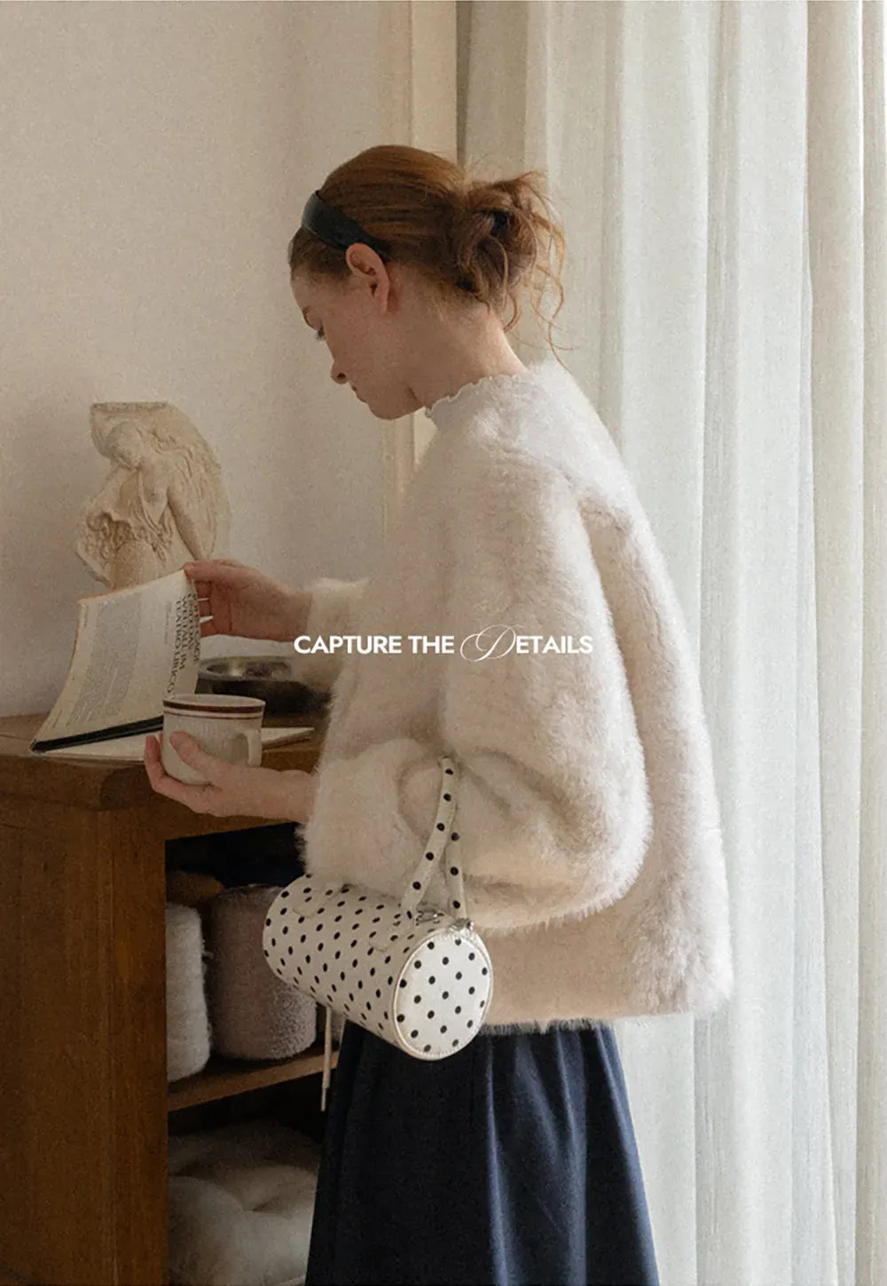 Fluffy Textured Cropped Short Jacket