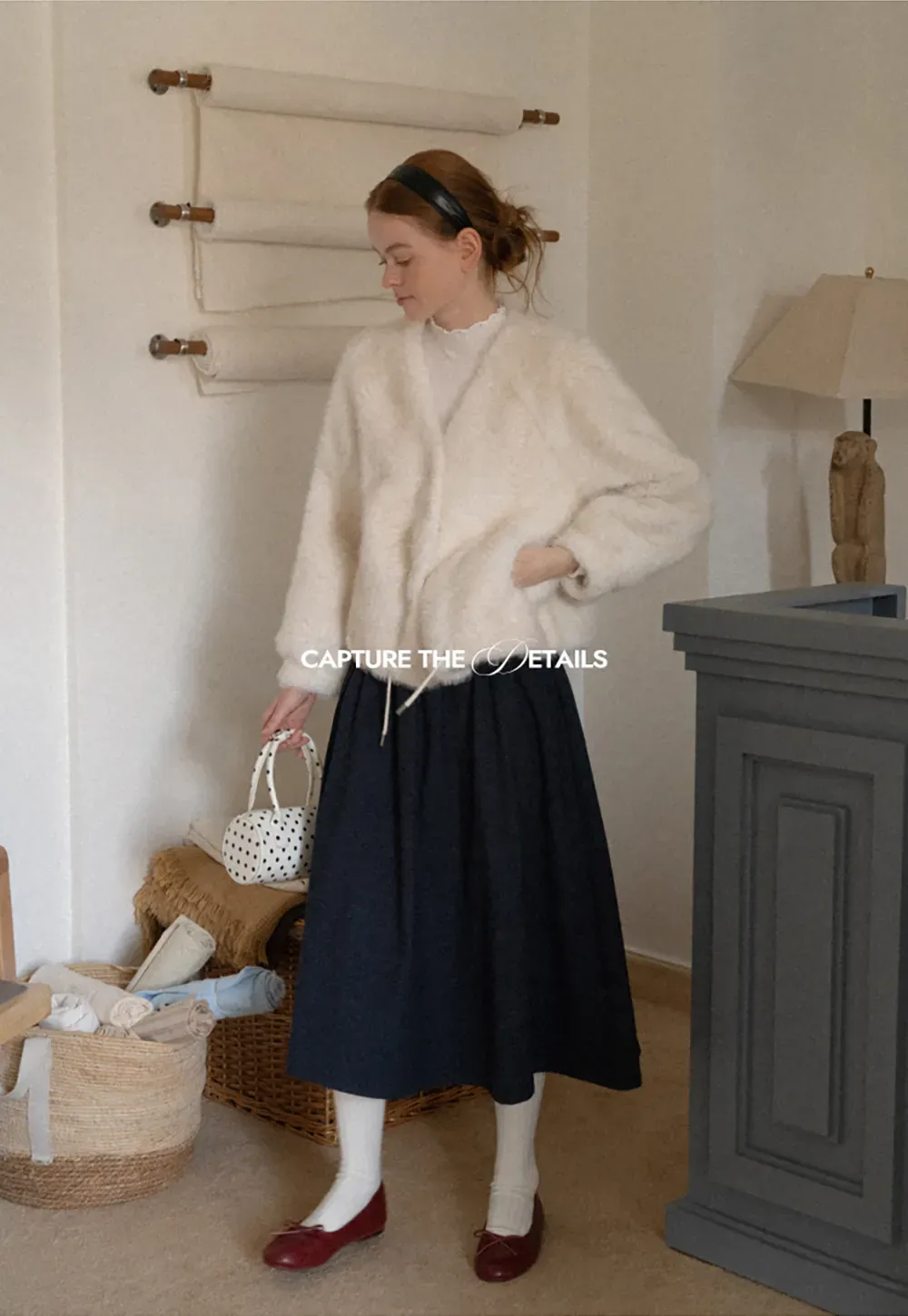 Fluffy Textured Cropped Short Jacket