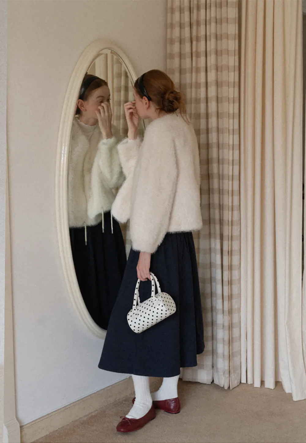 Fluffy Textured Cropped Short Jacket