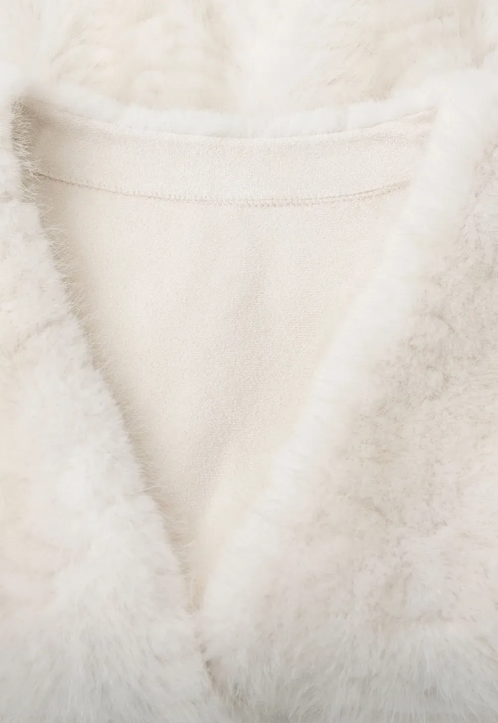 Fluffy Textured Cropped Short Jacket