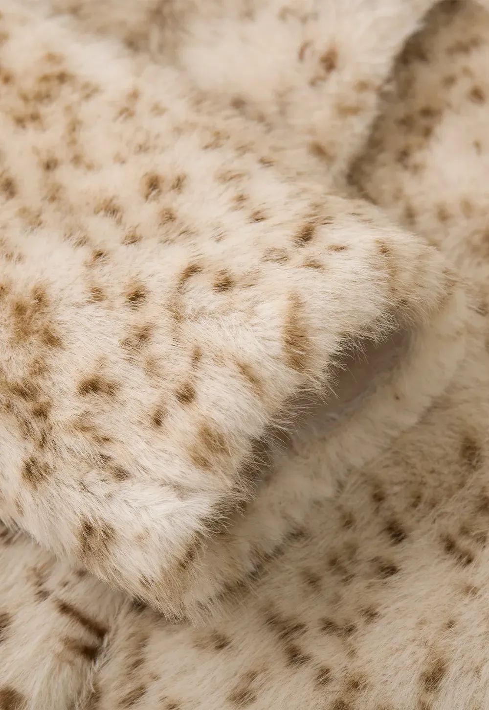 Leopard Print Faux Fur Collar Short Jacket