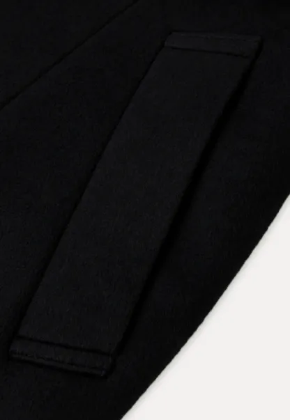 Faux Fur Trimmed Collar and Cuffs Double Breasted Short Jacket