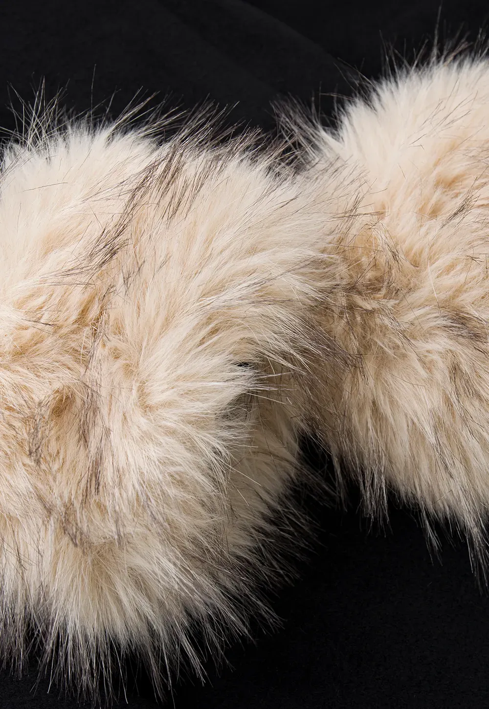 Faux Fur Trimmed Collar and Cuffs Double Breasted Short Jacket
