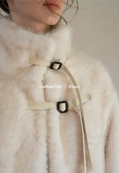Faux Fur Oversized Coat with Toggle Closure