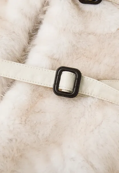 Faux Fur Oversized Coat with Toggle Closure
