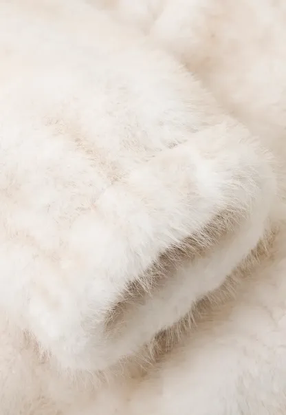 Faux Fur Oversized Coat with Toggle Closure