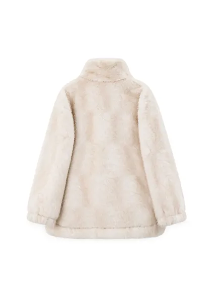 Faux Fur Oversized Coat with Toggle Closure