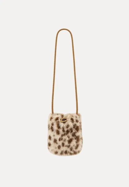 Leopard Print Faux Fur Collar Short Jacket