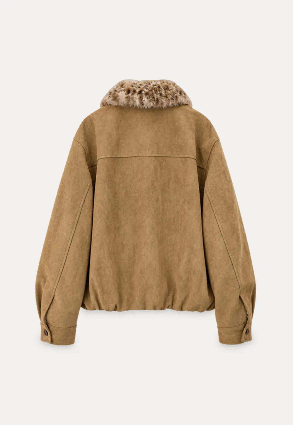 Leopard Print Faux Fur Collar Short Jacket