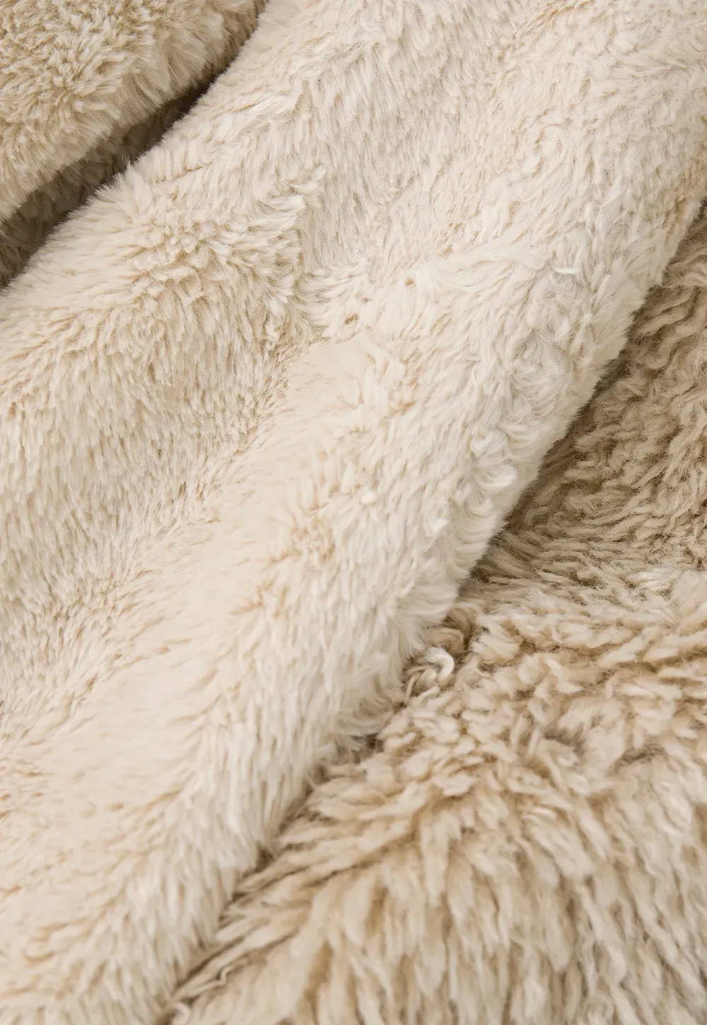 Shearling Trimmed Oversized Short Jacket