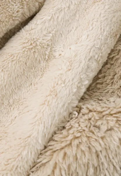 Shearling Trimmed Oversized Short Jacket