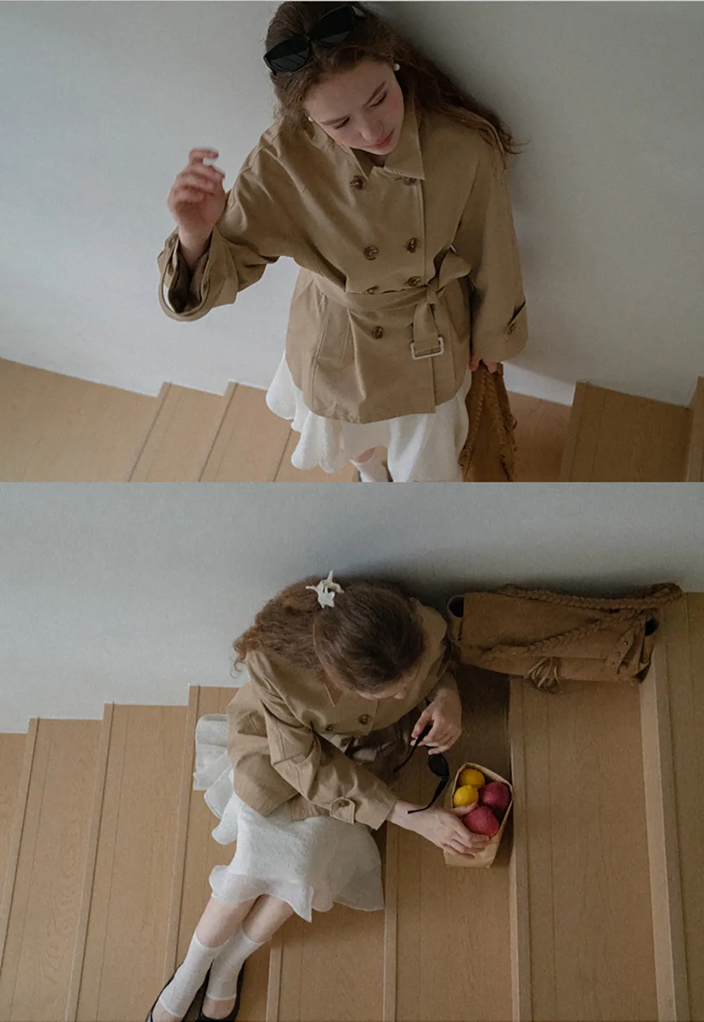 Double Breasted Belted Trench Coat
