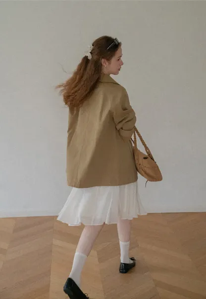 Double Breasted Belted Trench Coat