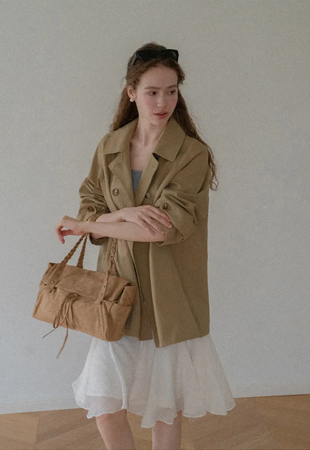 Double Breasted Belted Trench Coat