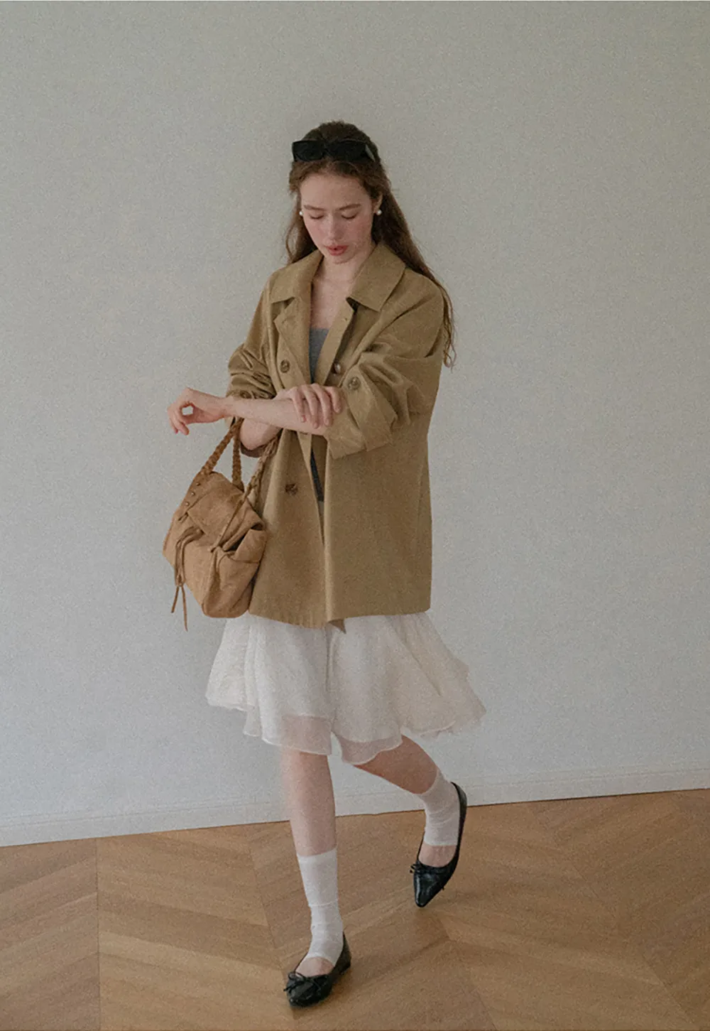 Double Breasted Belted Trench Coat