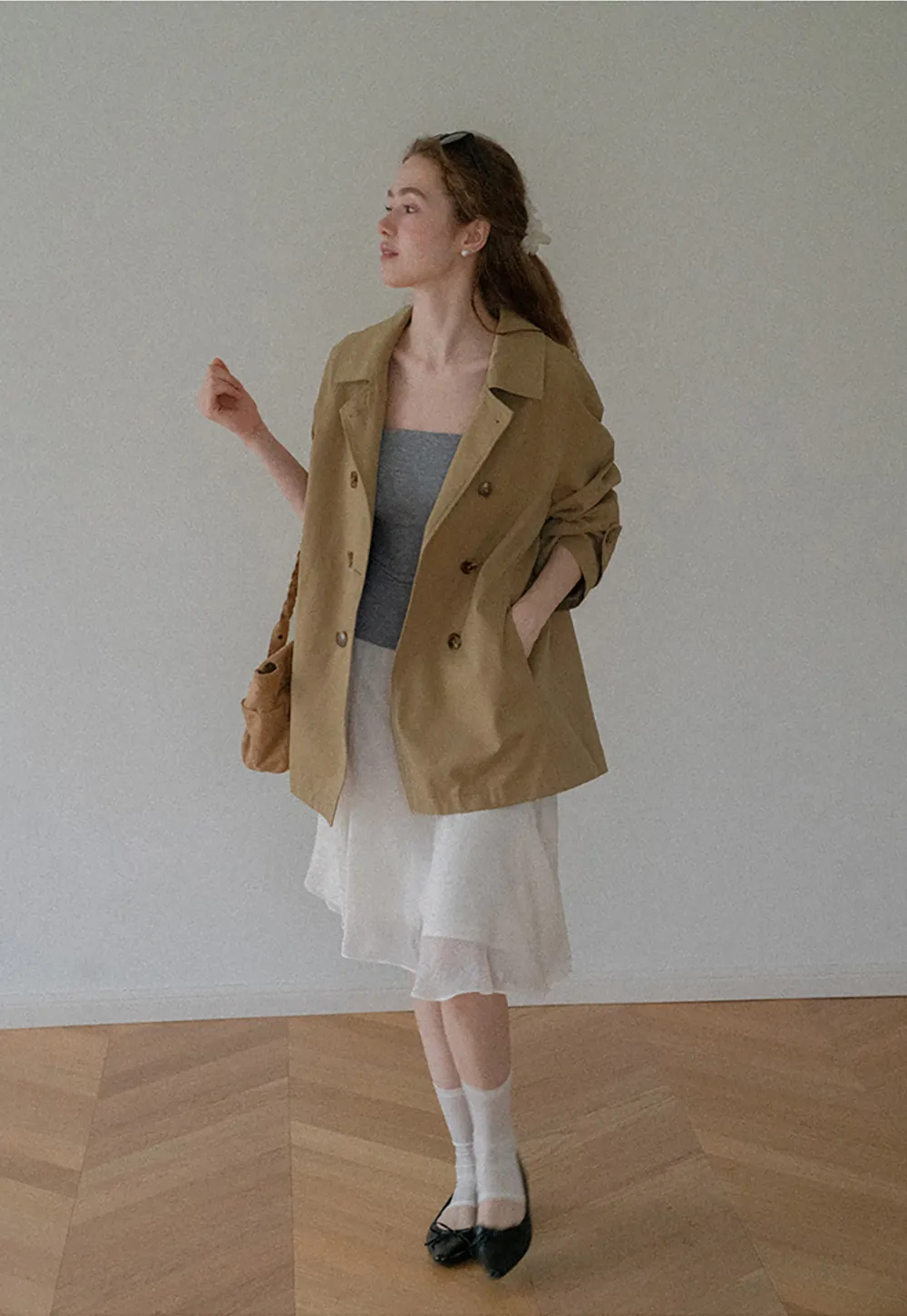 Double Breasted Belted Trench Coat